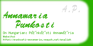 annamaria punkosti business card